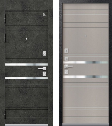 Центурион С-115 Чёрный муар+Бетон тёмный - Кашемир грей